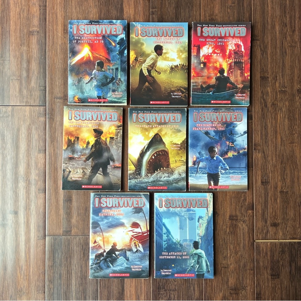 Lot of 8 I SURVIVED Series Chapter Books by Lauren Tarshis ~ 9/11, Katrina, Fire
